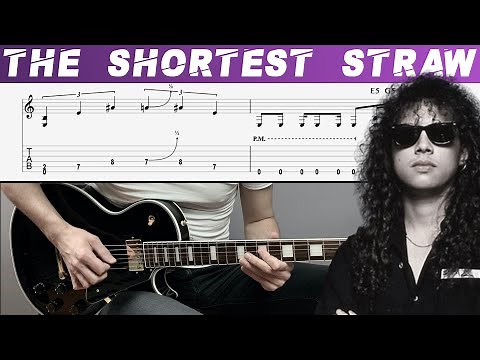 METALLICA - THE SHORTEST STRAW (Guitar cover with TAB | Lesson)