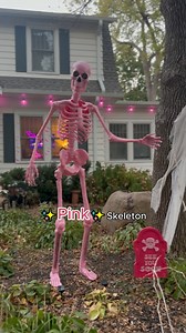 9.9K views · 66 reactions | Cause I'm a PINK SKELETON!! #halloweendecor #pinkskeleton #pinkponyclub #halloweenanimatronic | HalloweenCostumes.com | Facebook