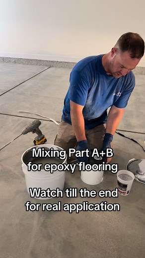 Mixing Part A B for epoxy flooring 💪 | Perfect for beginners & pros! Watch till the end for real application! #FloorCoating #ConcreteCoatings #EpoxyFloors #GarageTransformation #IndustrialCoatings #EpoxyTraining #LearnEpoxy #EpoxyPros #EpoxyMaster #FlooringExpert #FlooringSolutions #ResinArtWork #HomeImprovement #ConstructionLife #ContractorLife #SmallBusinessGrowth #BusinessOwners #StartYourBusiness #TradeSkills #BusinessIdeas #ExtraIncome #indytopcoat #luxuryhomes #constructiontools #tools #t