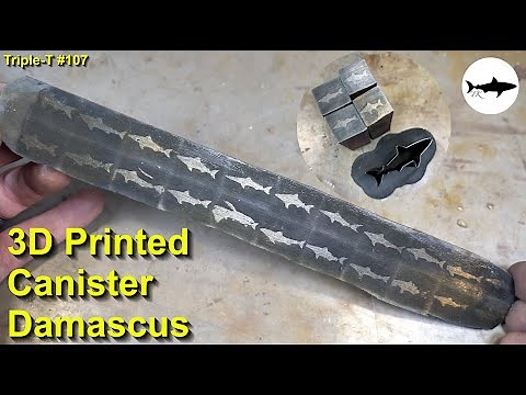 Triple-T #107 - Damascus patterns - 3D-printed canister