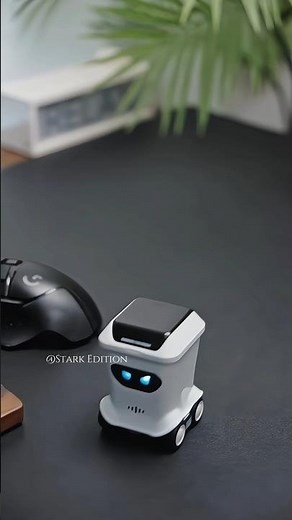 Interesting desktop remote control trash can