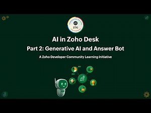 AI in Zoho Desk – Part 2: Generative AI and Answer Bot