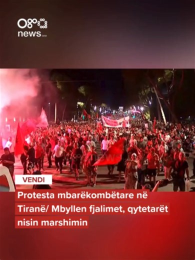 Protesta mbarëkombëtare në Tiranë/ Mbyllen fjalimet, qytetarët nisin marshimin #oranews #protesta #zverneci
