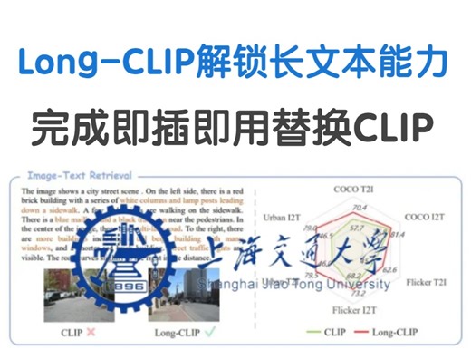 上交大开源Long-CLIP：解锁长文本能力，完成即插即用替换CLIP！