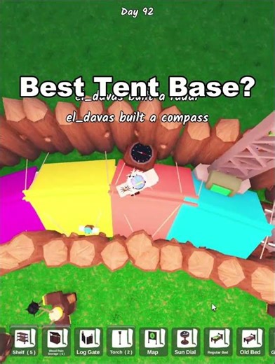 Best Tent Base? #roblox #99nightintheforest