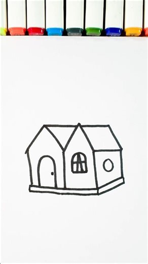 Simple Lines → Beautiful House 😍✏️