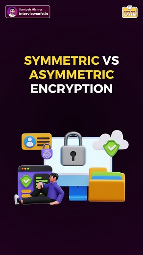 InterviewCafe | 🔒 Demystifying Encryption: Symmetric vs Asymmetric! 🛡️🔑 . Explore the differences between symmetric and asymmetric encryption methods. Save... | Instagram