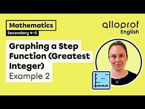 Graphing a Step Function (Greatest Integer) - Example 2 | Mathematics | Alloprof