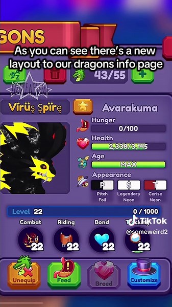 New Sub Skill Levels in Dragon Adventures Update