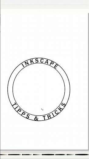 Text an und in Kreis mit Inkscape anfügen