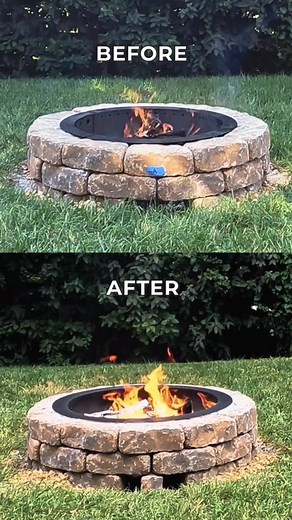 Make your firepit smokeless like this #firepit #backyardvibes #patio #gardentok #weekendvibes #outdoorliving #fall #outdoors