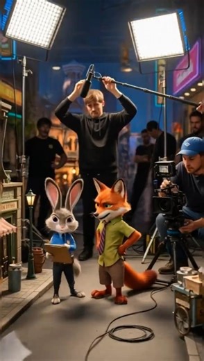 Behind the Scenes of Zootopia: How They Filmed the Chase! 🎬 #Zootopia #JudyHopps #NickWilde