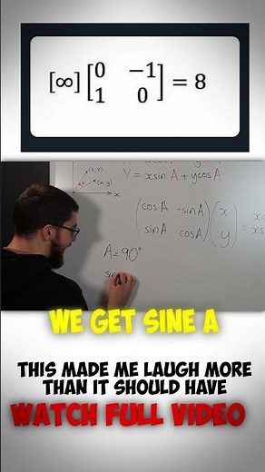 Rotation matrix for 90 degrees explained part 2