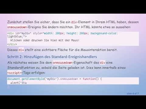 Wie man JavaScript verwendet, um onmousedown-Ereignisse zur Laufzeit zu ändern