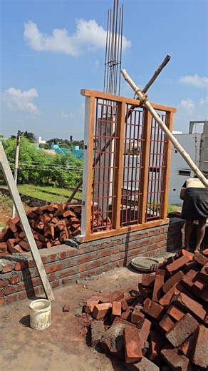 window frame fixing work #construction #windows