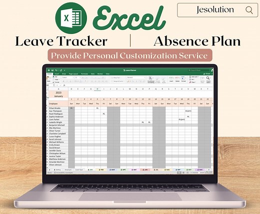 Leave Tracker Excel Template (100 Employee) | Absence Tracker, Leave Planner, Annual Leave, Sick Leave, Absence Calendar - Etsy