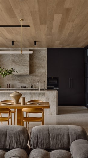 The Local Project on Instagram: "Issue No. 19 Feature • Video Feature • A modern family house in Melbourne’s south-east, Atelier House by @axearchitects explores how Australian residential design can move beyond conventional layouts to become an immersive, studio-like environment shaped by light, shadow and materiality. Designed for a family of five, the home is conceived not simply as a place to live but as a spatial journey that enriches daily life through atmosphere and intention. Watch the f