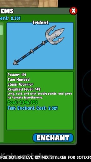 Enchanting my Trident (Helmet Heroes Reborn) #helmetheroesreborn