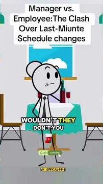 Manager VS Employee: The Clash Over Last-Minute Schedule Changes ?🤔#manager#memes#animation #shorts