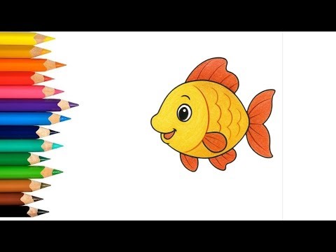 Fish Darwing 🐟 ||How To Draw A Fish Easy Darwing & Colouring For kids #Darwing #Colouring #For kids