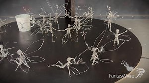 Your Friday Night Fairy Fix Adam and I have spent all this week on R&D to see if we can make little mini four inch wire fairies. The challenge being to make them at a consistent, size, quality and in time frame that makes them a viable product. We’re not there yet, but its been a fun week and I thought I’d share the results with you in this little video. See how many of them you can recognise? The mug is so you can judge the scale. I must stress: they are not available to buy yet and if we can m