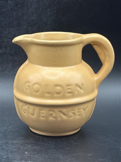Vintage Frankoma “go-den Guernsey” Creamer Pitcher | Oklahoma Pottery | Beige Sand Glaze - Etsy