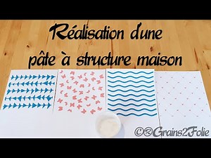 Astuce Scrapbooking - Tuto pour fabriquer une pâte à structure maison - DIY