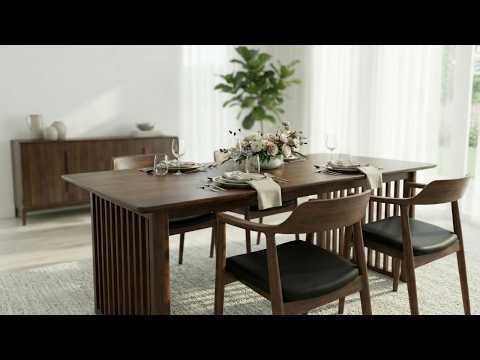 A Warm Walnut Dining Table for Modern Homes - Ariel Dining Table | Mid in Mod