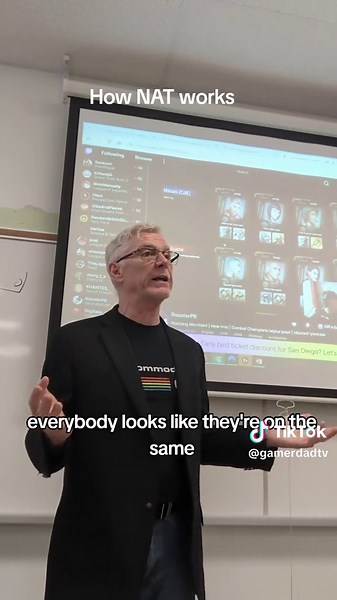 Showing my students how Network Address Translation works ,using #twitch #college #professor #durhamcollege @Durham College