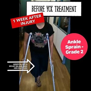 GRADE 2 ANKLE SPRAIN RECOVERY - When our patient twisted her ankle,...