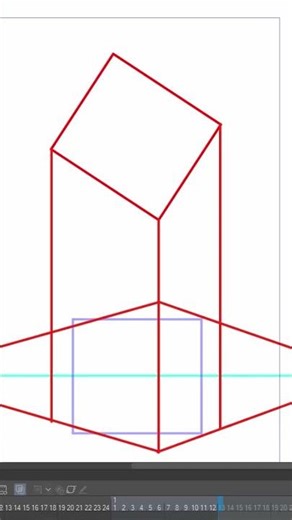 Rotating Cube | Animation Practice #shorts #2danimation #animation