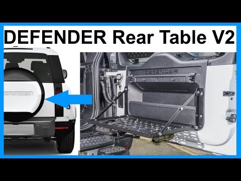 Land Rover Defender L663 Rear Door Folding Picnic Table V2 Molle Plate Style