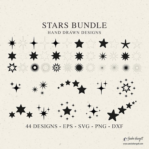 Star Svg Bundle, Sparkling Stars Svg Dxf Png Eps, Star Cut Files, Star Icons, Celestial Cricut, Clipart, Star Silhouette, Star Plotter File - Etsy
