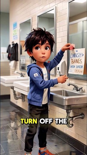 Students Discover Way to Save Water at School #lifelesson #moralstories #wisdom #shorts #short #kid