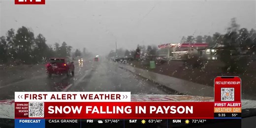 Rain-snow mix falling in Payson but no major road closures