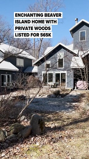29K views · 85 reactions | This remote 3,238-square-foot home features a private study, wood stove fireplace, walk-in jacuzzi tub and shower. Located on 10-acres of Beaver Island woods this cozy home is listed for $595,000. : Video provided by Heather Robinson-Sleutel #homes #michiganhomes #homesforsale #islandhomes #realestate | MLive.com | Facebook