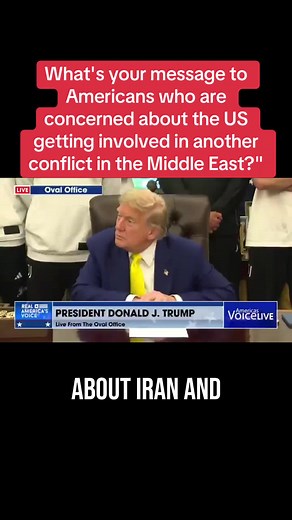 What's your message to Americans who are concerned about the US getting involved in another conflict in the Middle East?