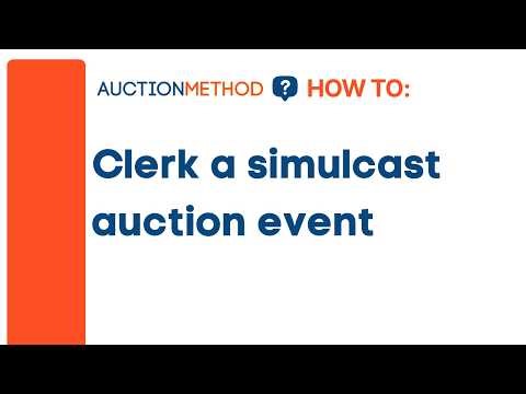 How to Clerk a Simulcast auction