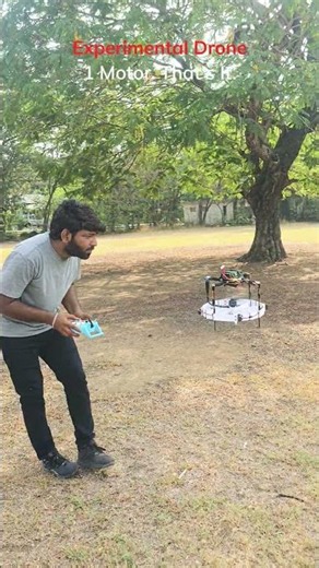 Single Rotor Flight Test #drone #robotics #flighttest #shorts #diy