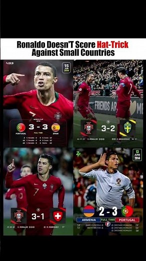Ronaldo hattricks against worlds bests 😮‍💨 #football