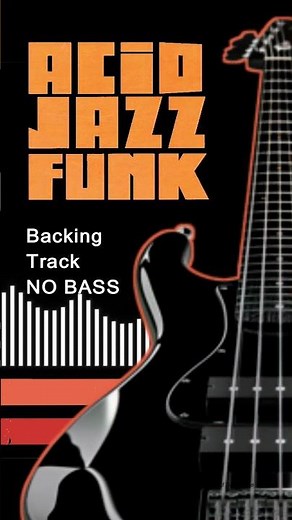 No Bass Backing Track 🚫𝄢🎸 ACID JAZZ groove for bass players. #backingtrack