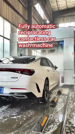 Fully automatic reciprocating contactless car wash machine #carwashing #carwash