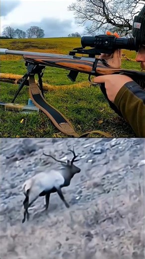 Wild Elk Hunting | Perfect Long-Range Sniper Shot #hunting #wildlife