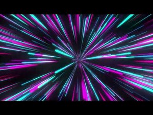 4K VJ Loop: Neon Light Speed Tunnel | Futuristic Motion Background for LED Screens