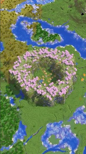 Minecraft CHERRY GROVE BOWL Seed with a VILLAGE!