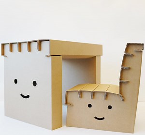 [Hot Item] Modern Indoor Home Decoration Simple Design Cardboard Corrugated Paper Furniture Chairs