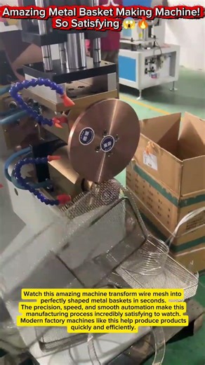 Amazing Metal Basket Making Machine! So Satisfying 😱🔥