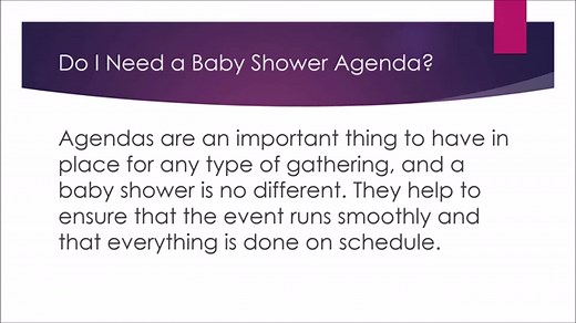 Do I need a Baby Shower Agenda? We have all of the resources you need!