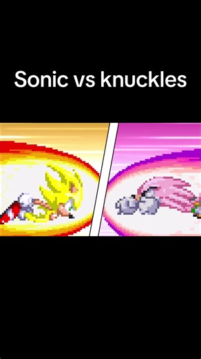 Sonic vs knuckles Made by @angelomm31 on YouTube #sonic #knuckles #animation #fighting #sonicvsknuckles