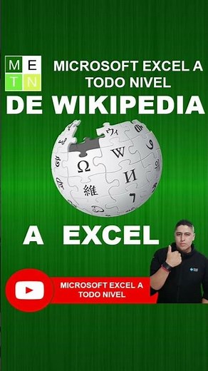 🔠 Como COPIAR información de WIKIPEDIA EN EXCEL con este complemento💻 | ▶️ YouTube #Shorts